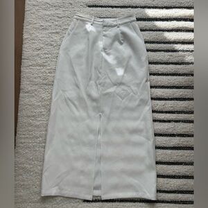 Cool waist design midi tailored skirt